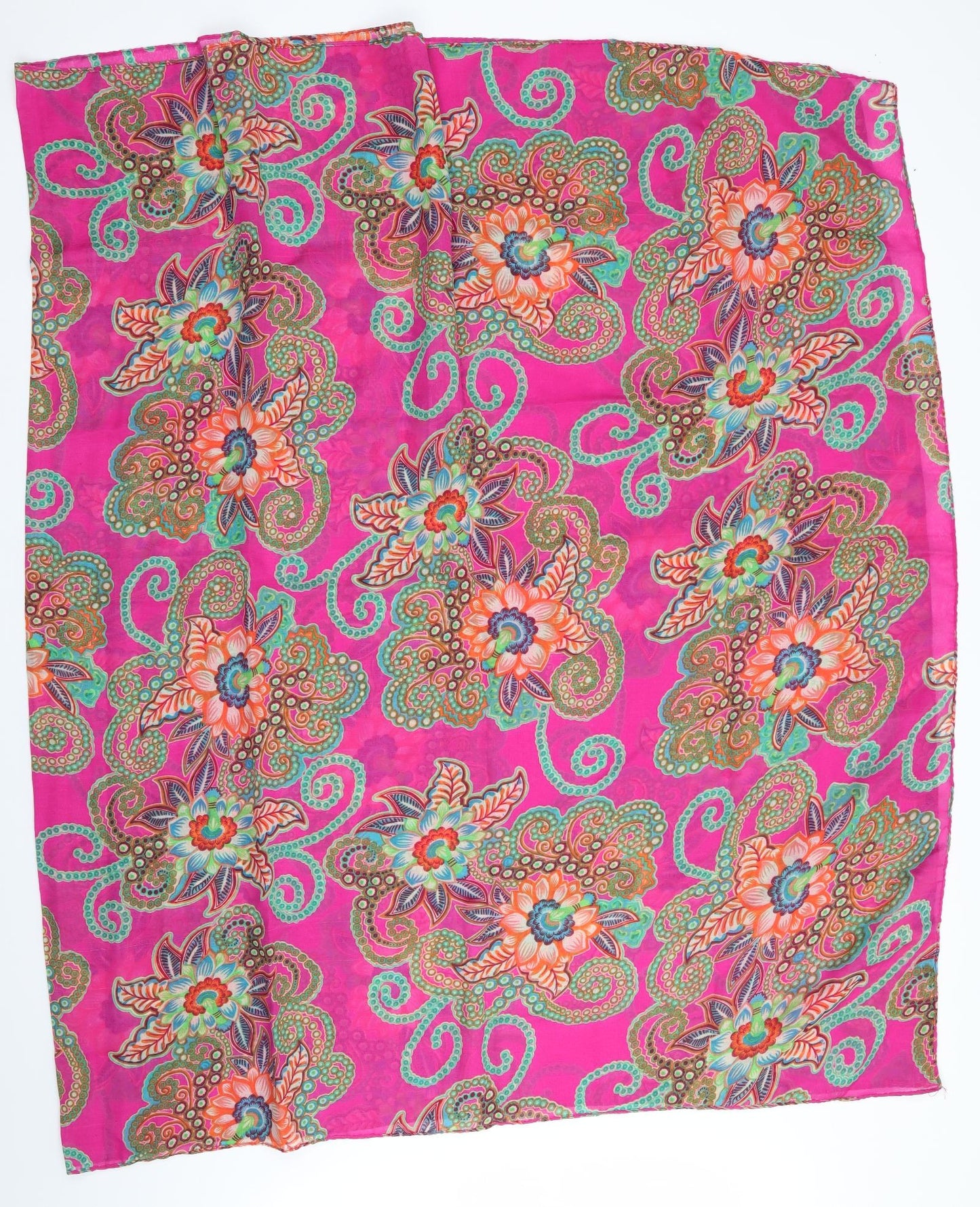 Preworn Pink Floral Shawl/Wrap