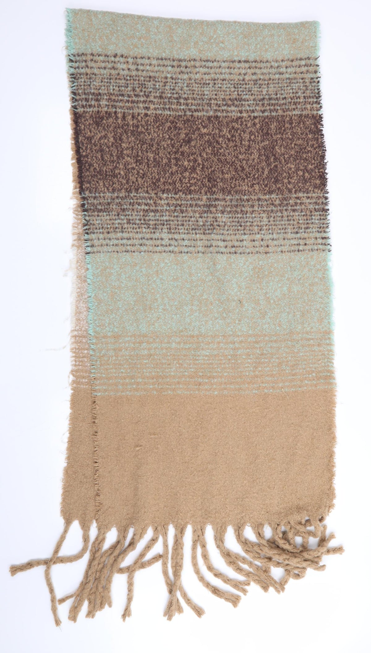 Preworn Womens Beige Striped Shawl/Wrap