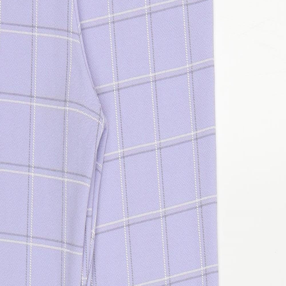 I SAW IT FIRST Womens Purple Check Trousers Size 8 L26 in
