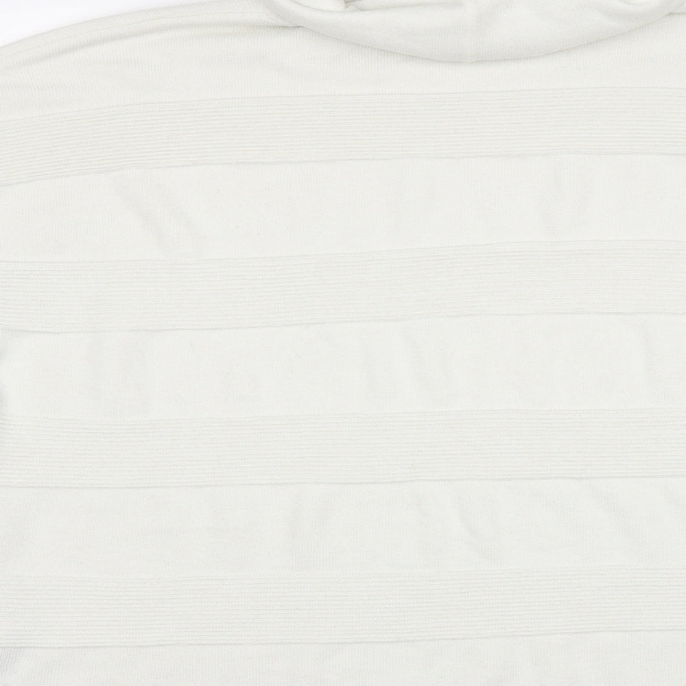 ASOS Womens White Striped Pullover Jumper Size 8