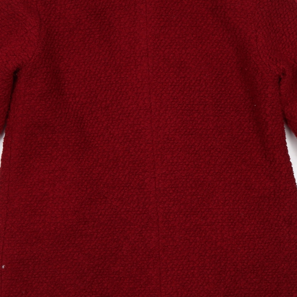 Primark Womens Red Overcoat Coat Size 12