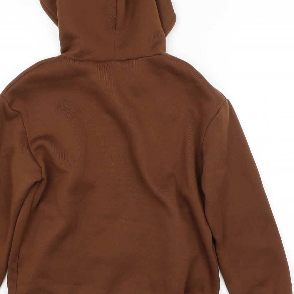 SheIn Womens Brown Full Zip Hoodie Size XS
