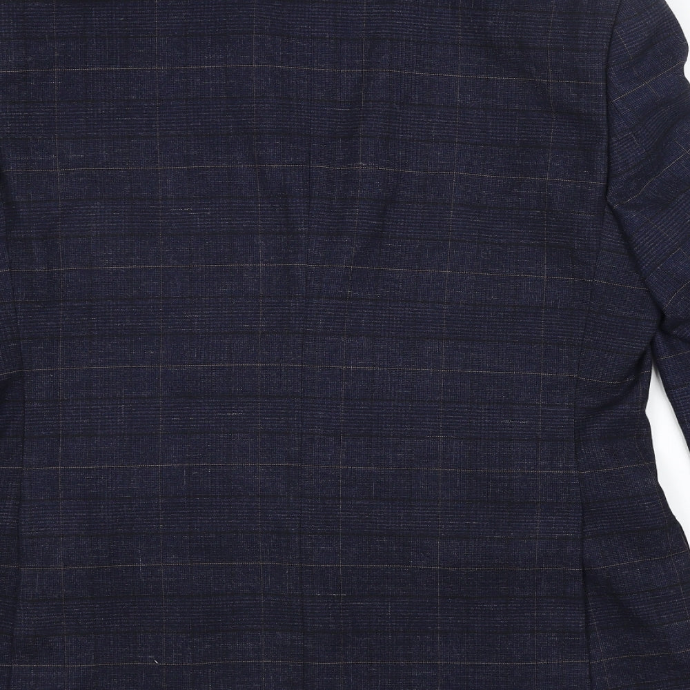 Preworn Mens Blue Check Jacket Blazer
