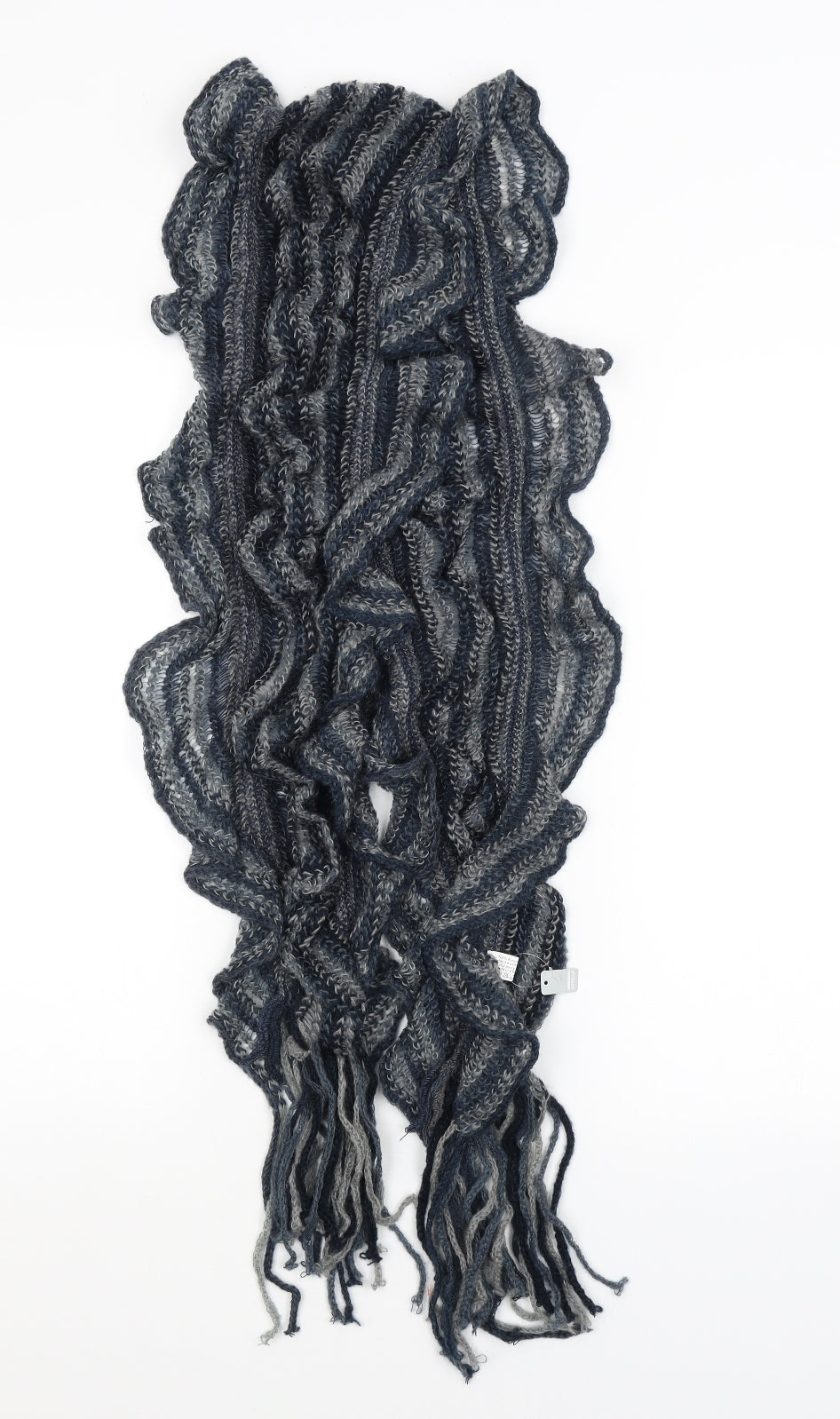 Preworn Womens Blue Striped Scarf