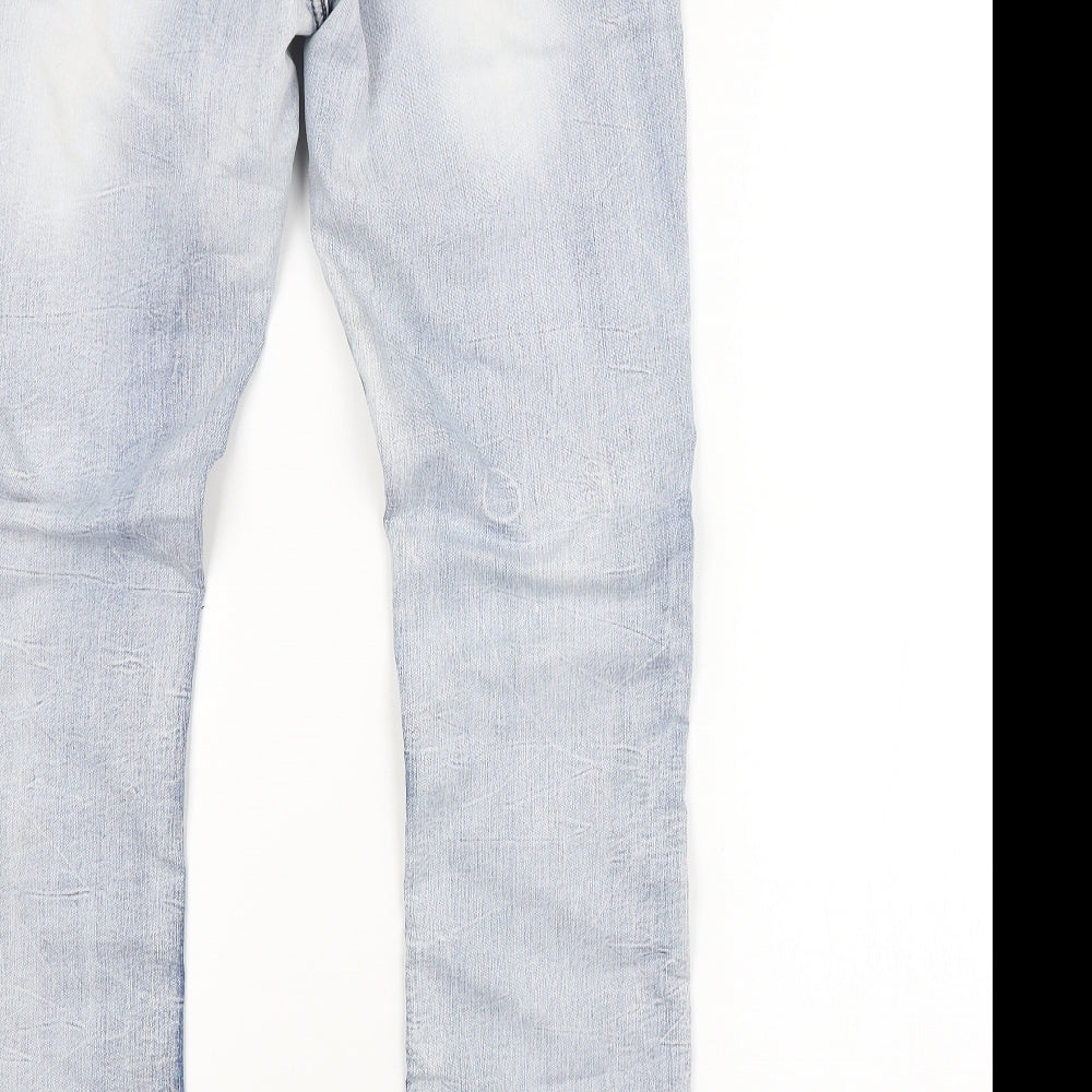 XUDONG Womens Blue Straight Jeans Size 34 in L31 in