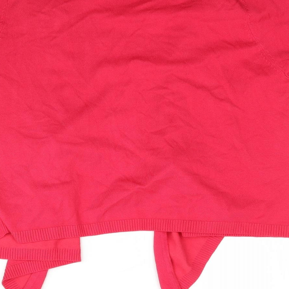M&Co Womens Pink Knit Cape Jumper Size 18 - Waterfall / Tie