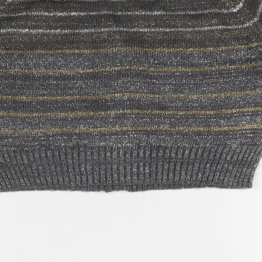 Limited Collection Womens Multicoloured Striped Cardigan Jumper Size 14
