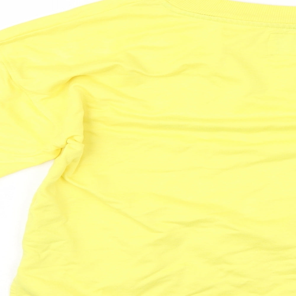 Time To Dream Womens Yellow Pullover Sweatshirt Size M