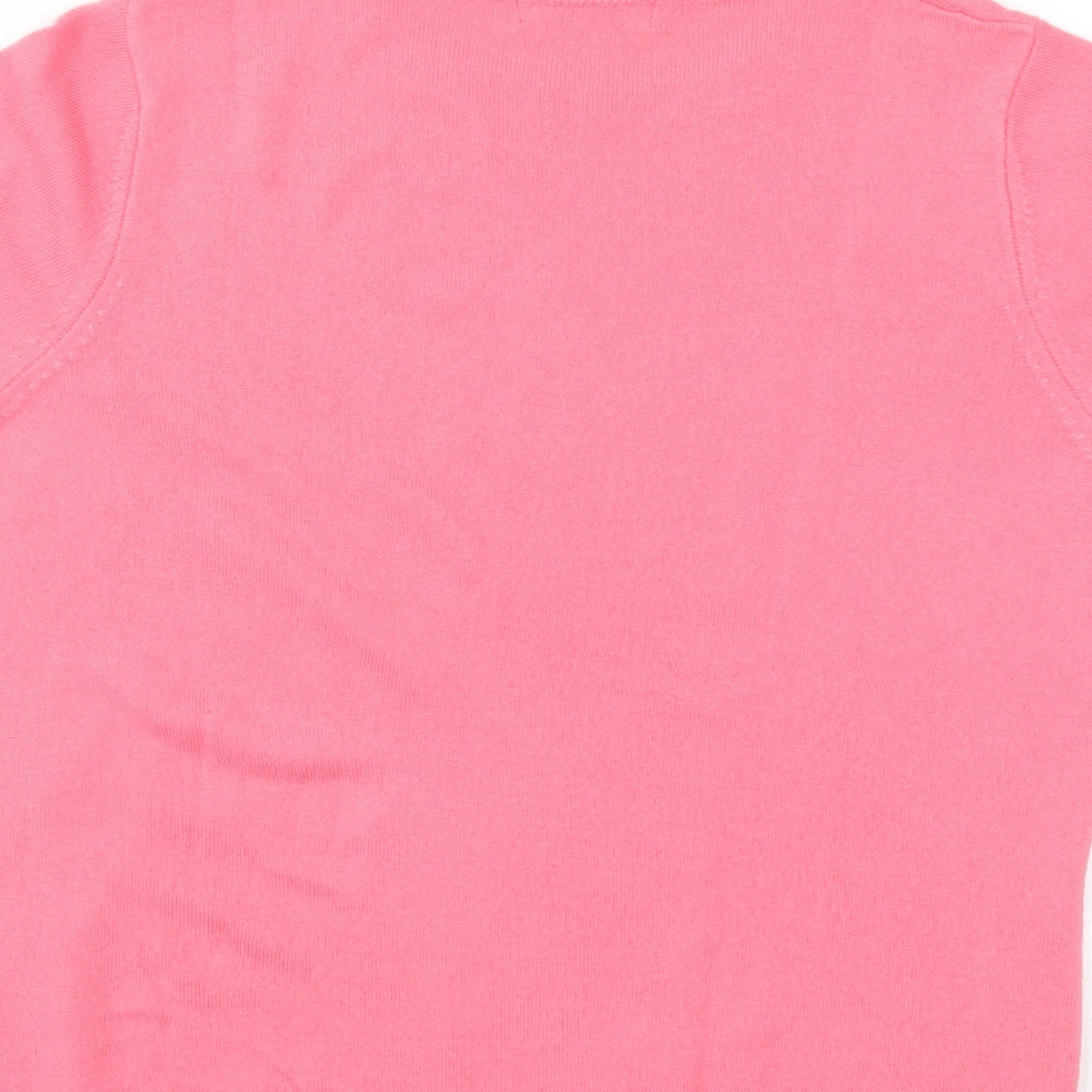 Classic Womens Pink Cropped Blouse Size 14
