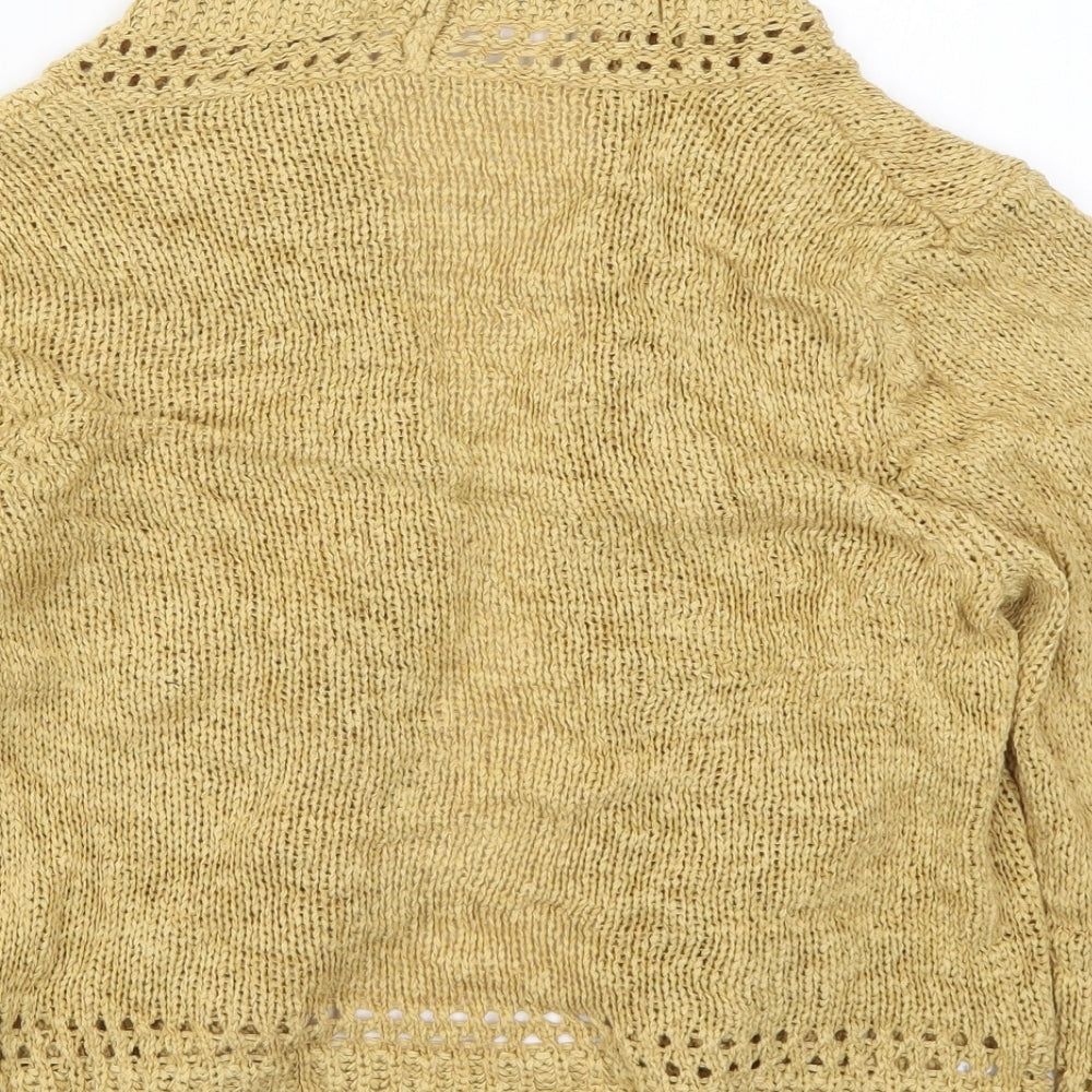 Matalan Womens Beige Knit Cardigan Jumper Size 16