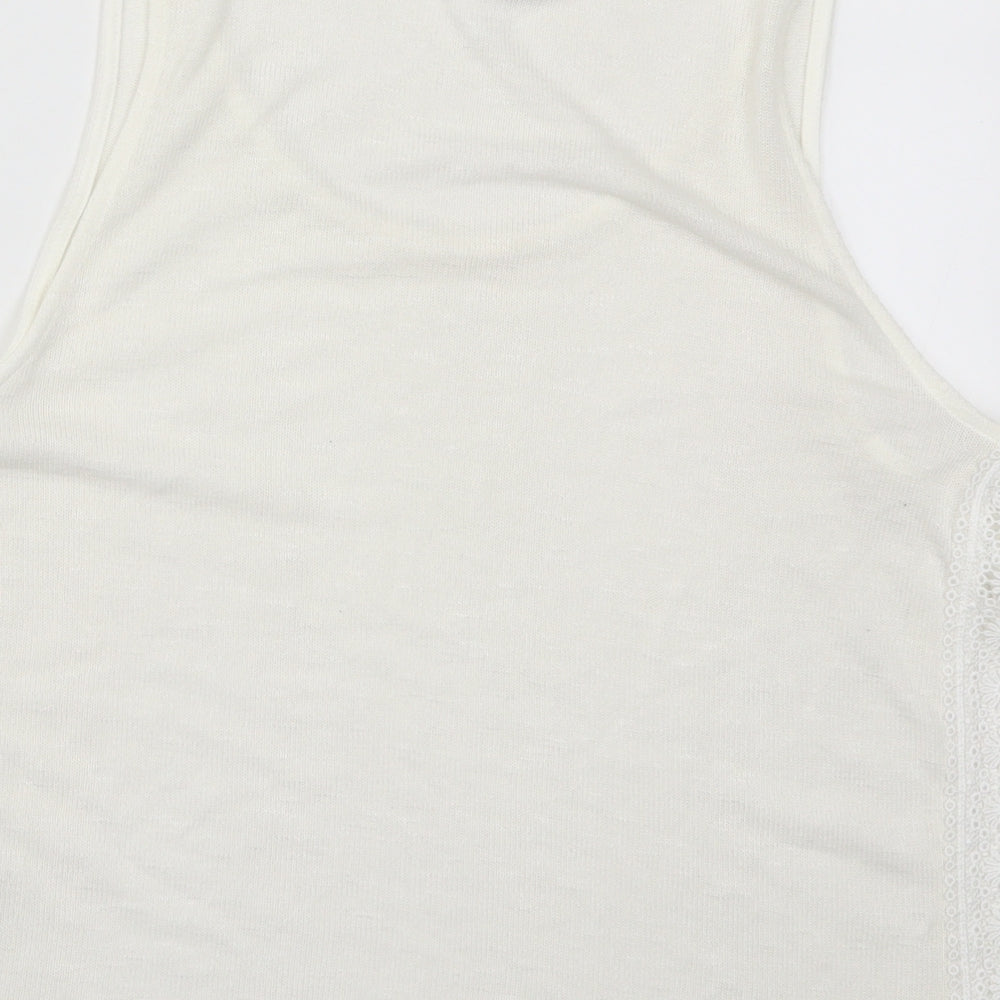 H&M Womens White Basic Tank Size M