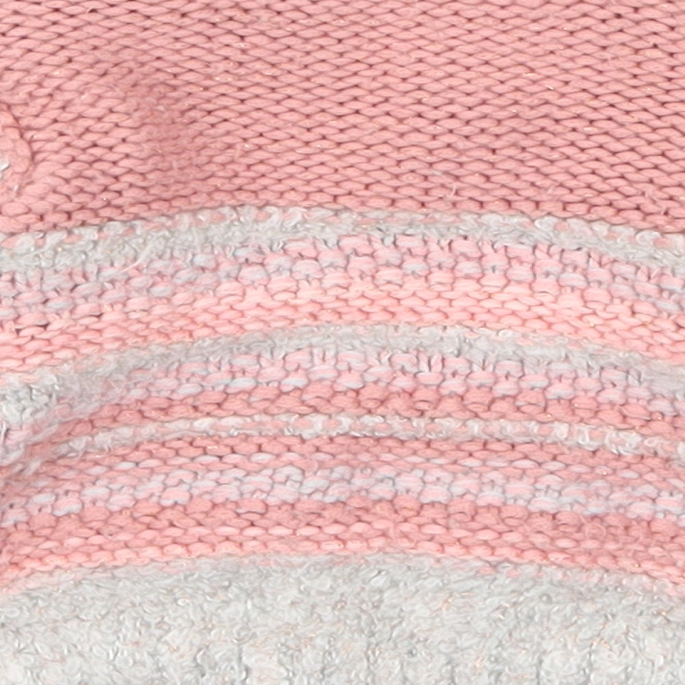 Nutmeg Girls Pink Striped Knit Pullover Jumper Size 3-6 Months