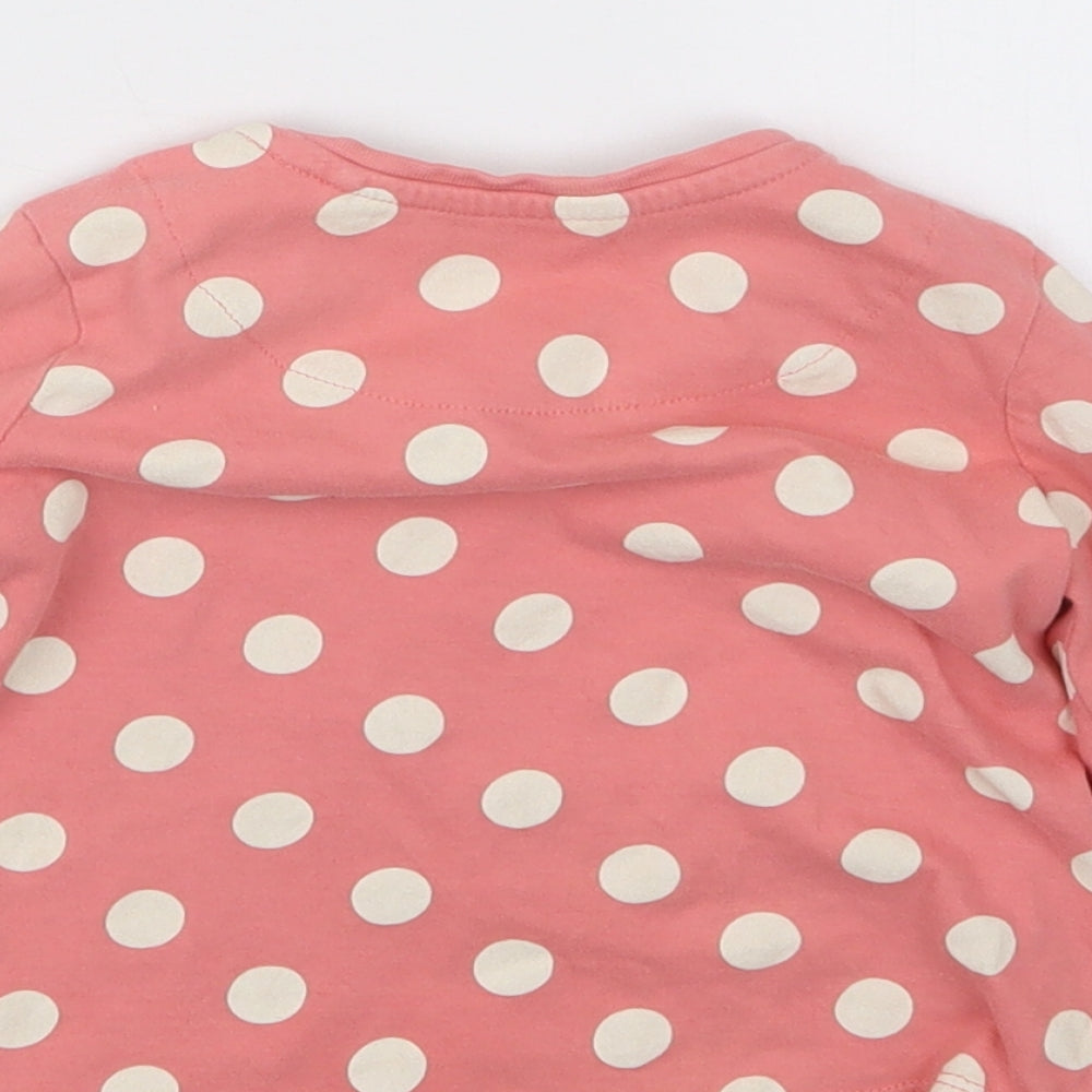 TU Girls Pink Polka Dot Basic T-Shirt Size 12-18 Months