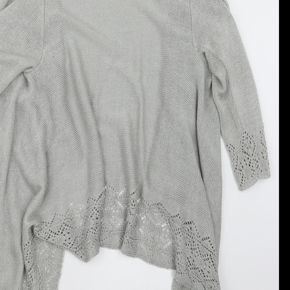 Soon Womens Grey Knit Cardigan Jumper Size S