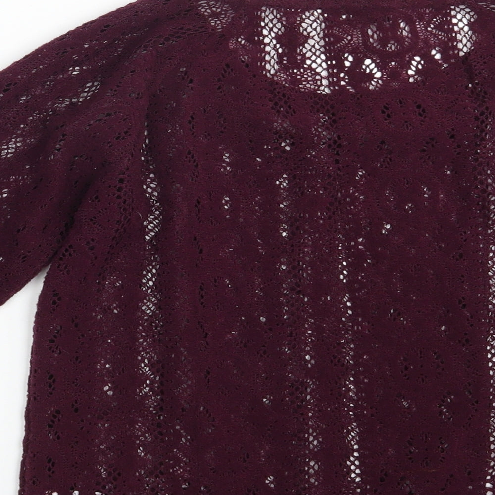 New Look Womens Purple Floral Pullover Jumper Size 8