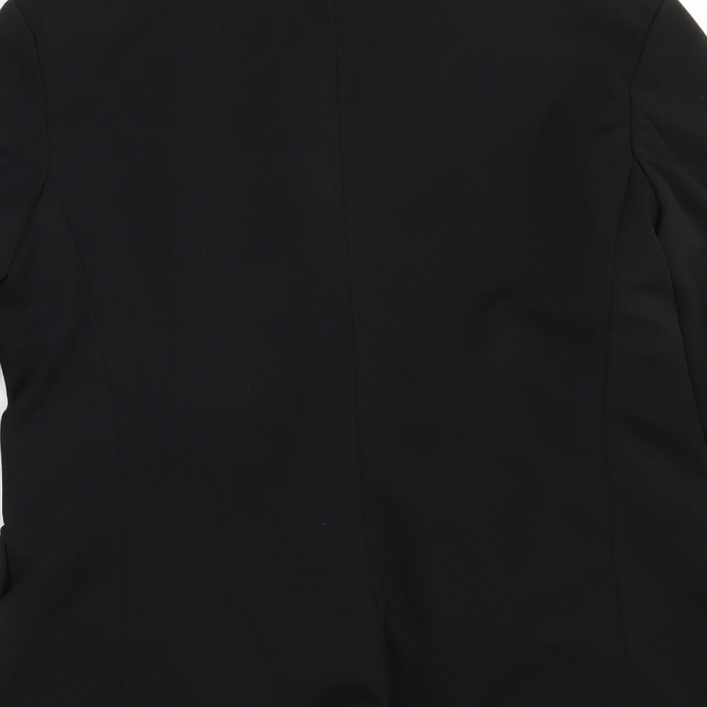 Made in Italy Womens Black Jacket Blazer Size 12