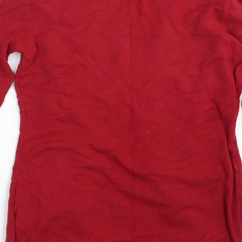 CORAZON Womens Red Pullover Jumper Size L