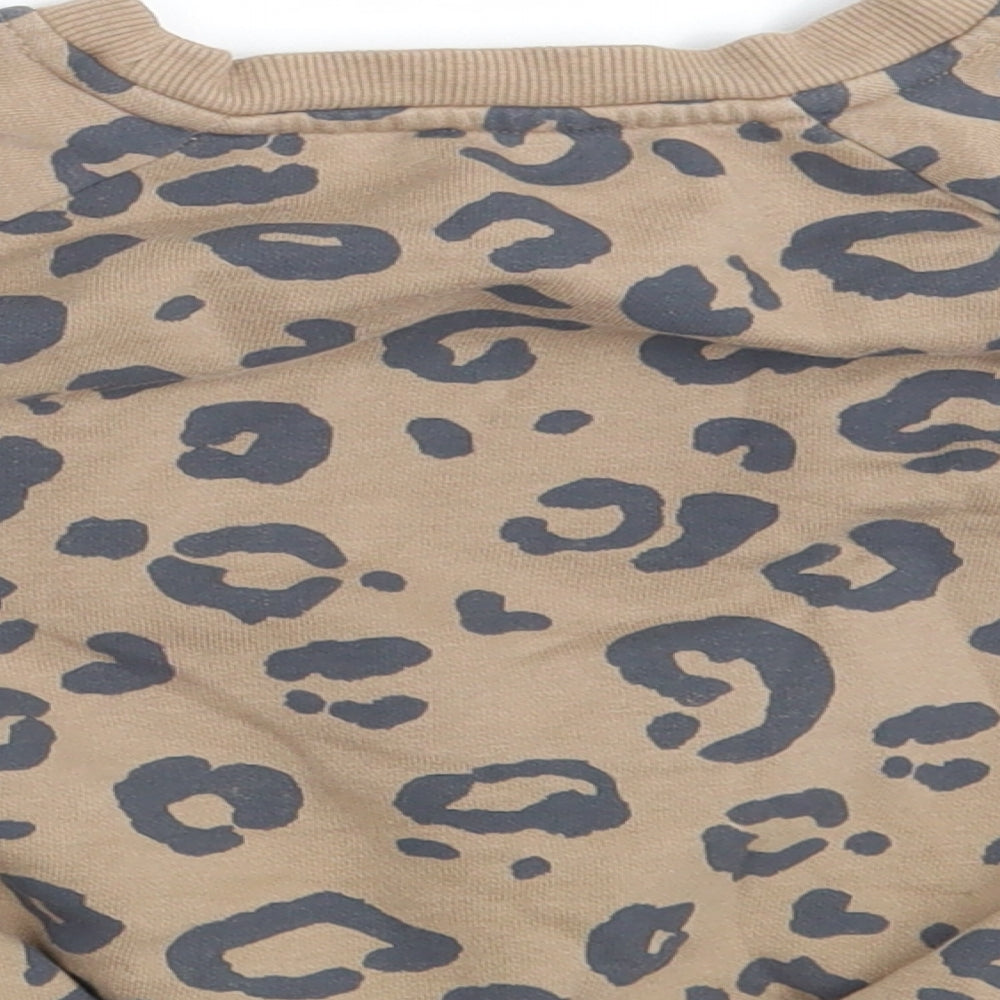 George Girls Brown Animal Print Pullover Jumper Size 2-3 Years