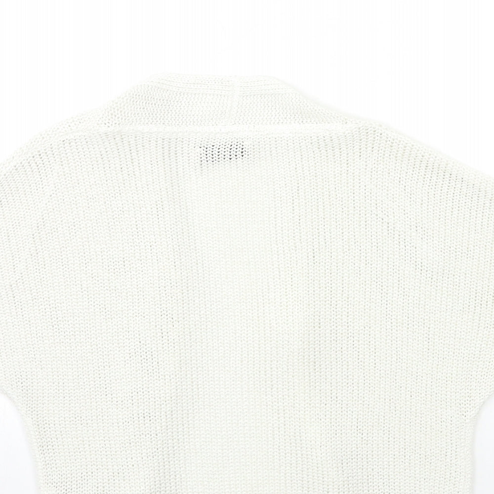 Per Una Womens Beige Knit Cardigan Jumper Size 8