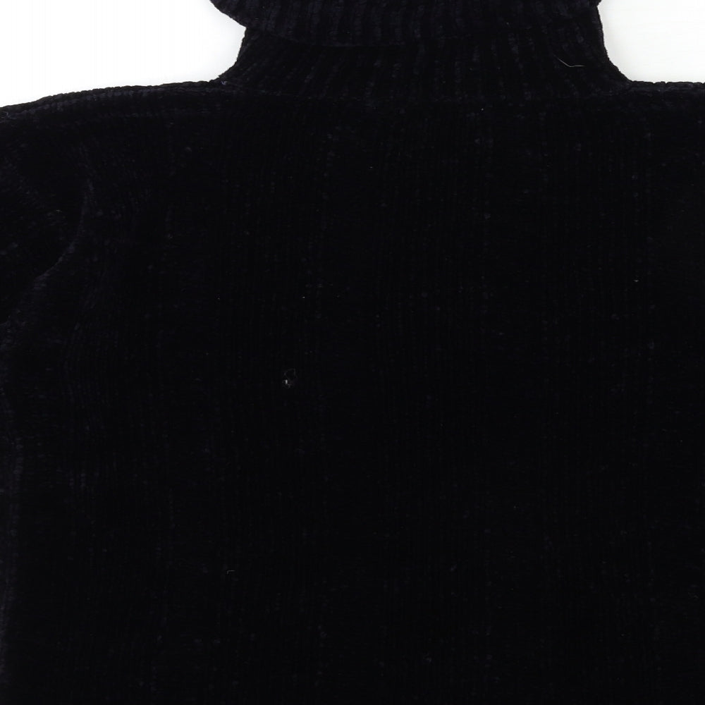 Design Essentials Womens Black Knit Pullover Jumper Size S