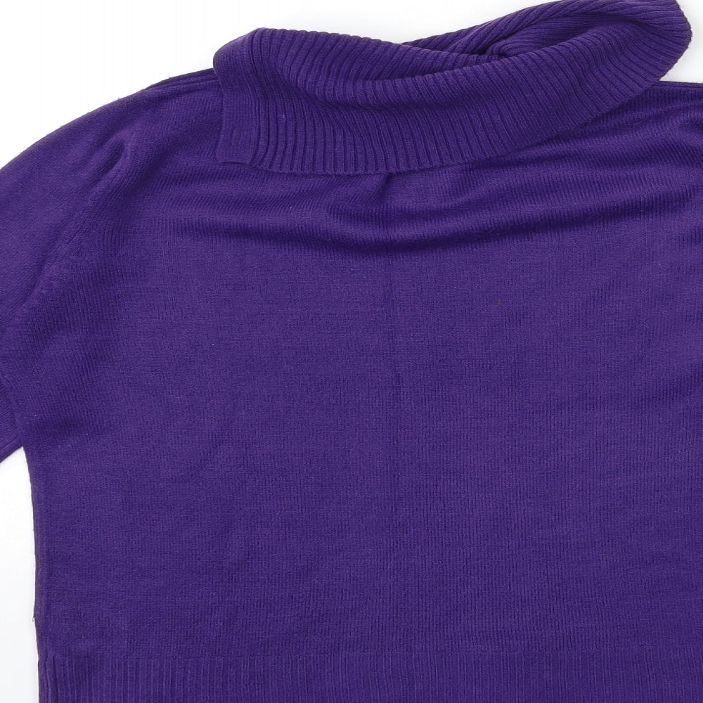 Debbie Morgan Womens Purple Knit Pullover Jumper Size M