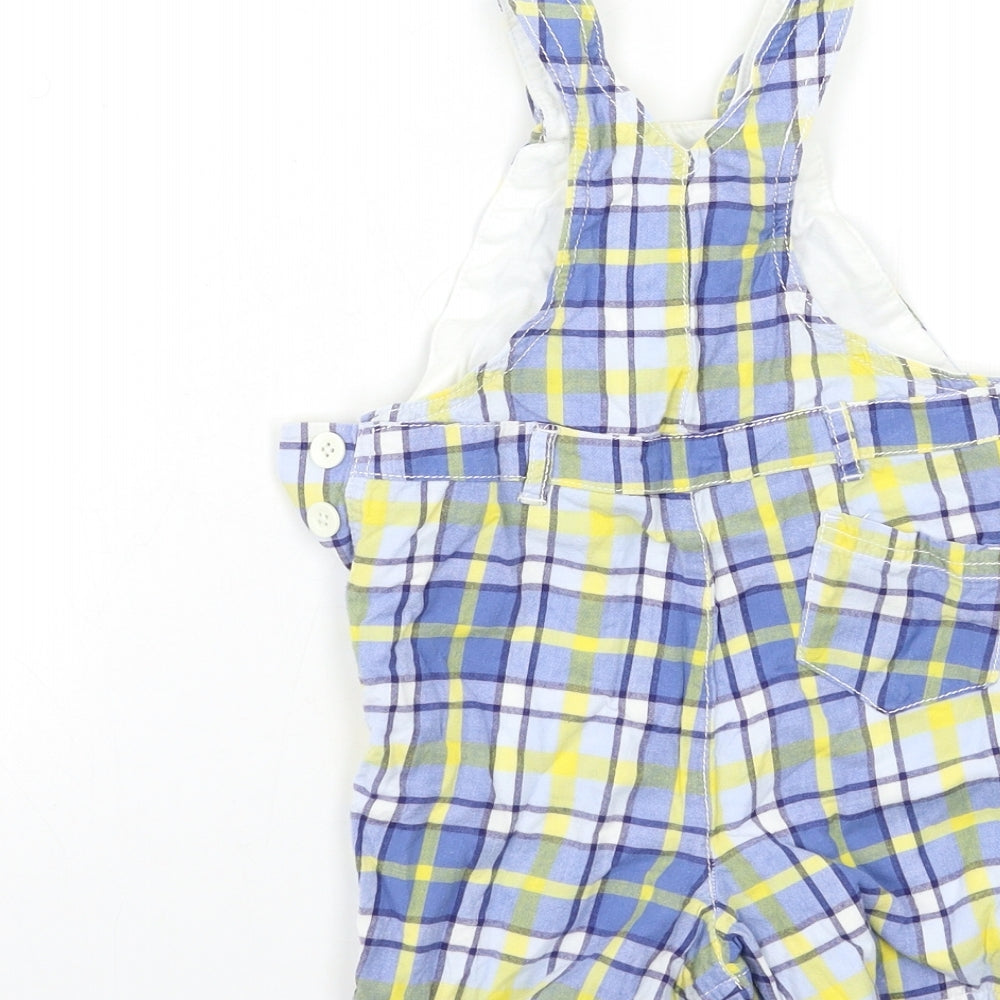 NEXT Baby Blue Check Cargo Trousers Size 9-12 Months