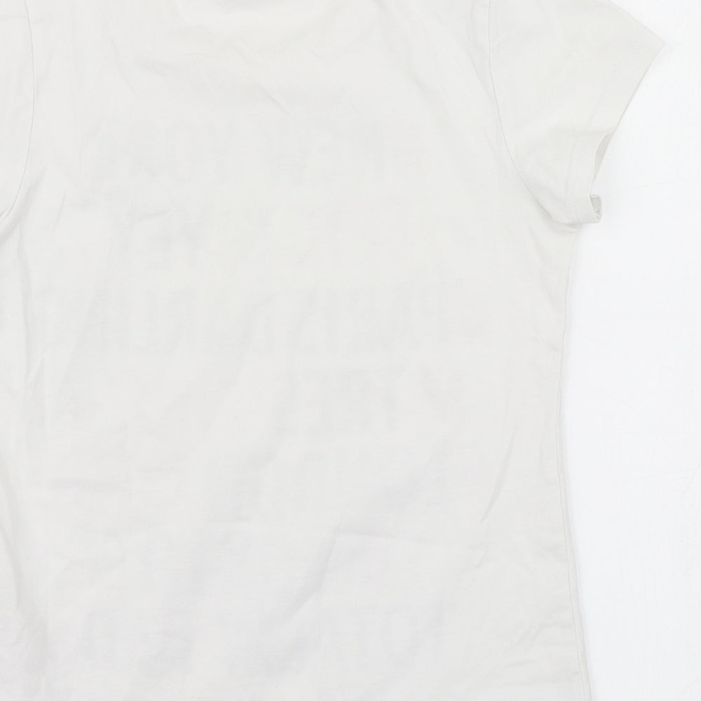 Marks & Spencer Girls White Basic T-Shirt Size 8-9 Years