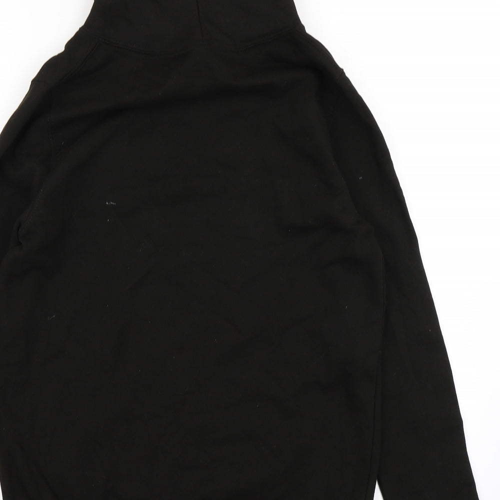 Justhoods Womens Black Pullover Hoodie Size S