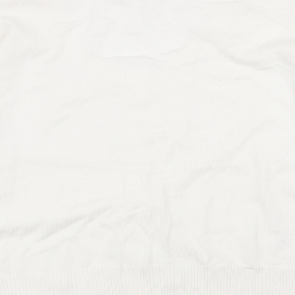 First Avenue Womens White Cardigan Jumper Size L