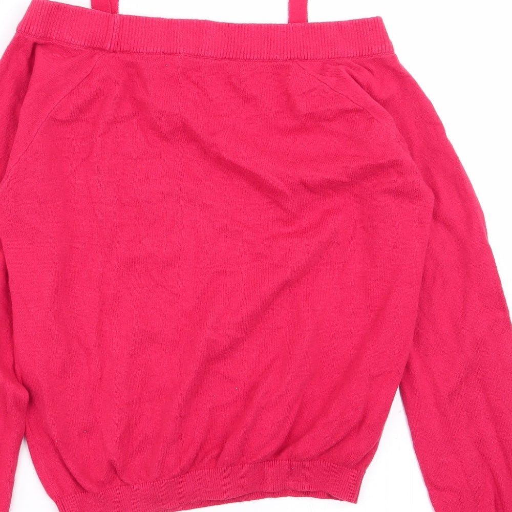 H&M Girls Red Pullover Jumper Size 11-12 Years