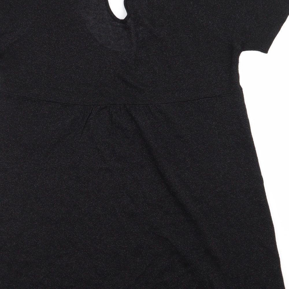 EVIE Womens Black Basic Blouse Size 12