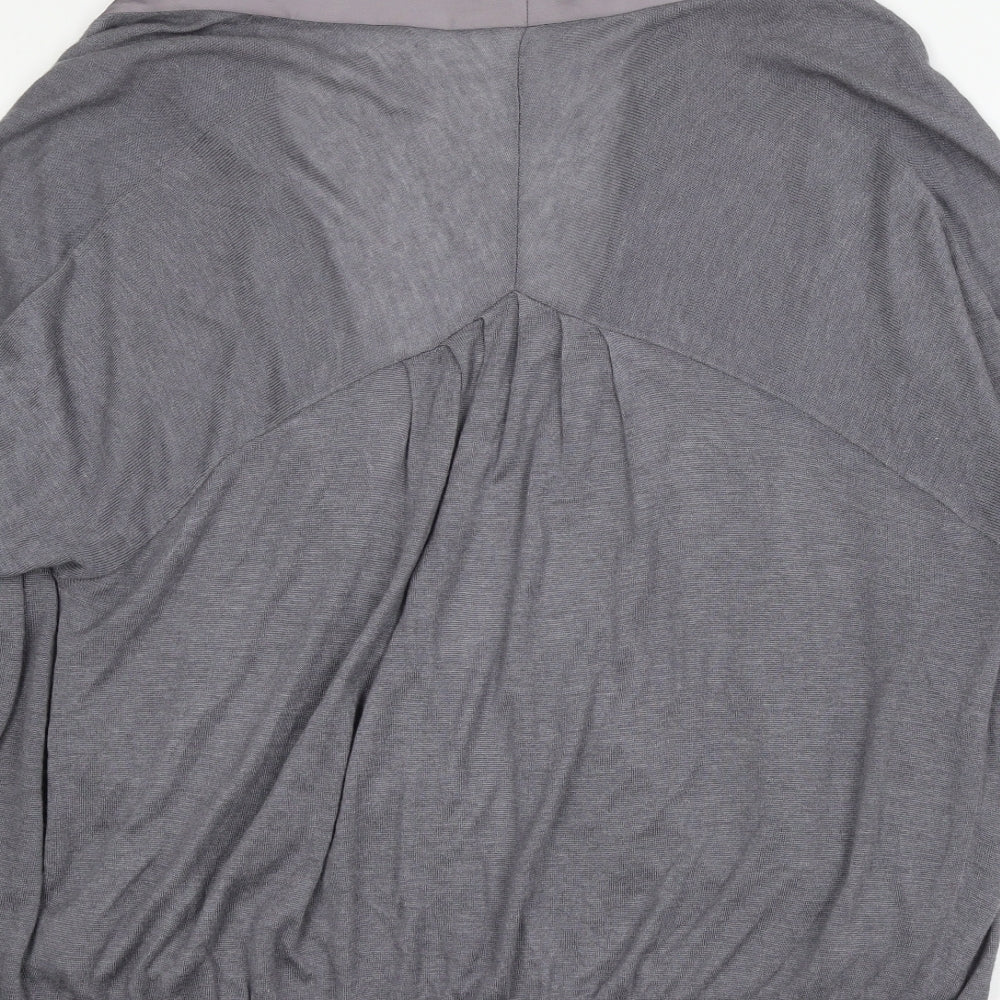 Miss Selfridge Womens Grey Knit Cardigan Jumper Size 14