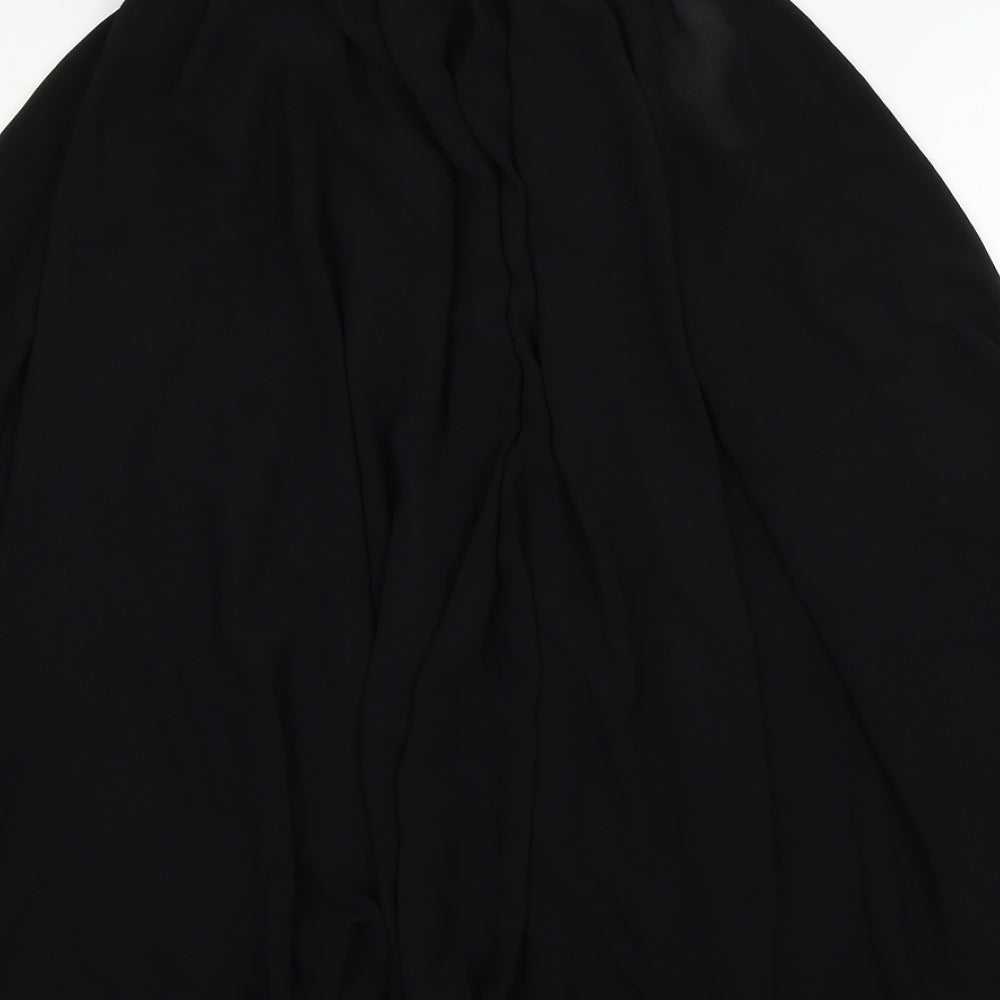 Gossip Womens Black Chiffon Basic Tank Size M