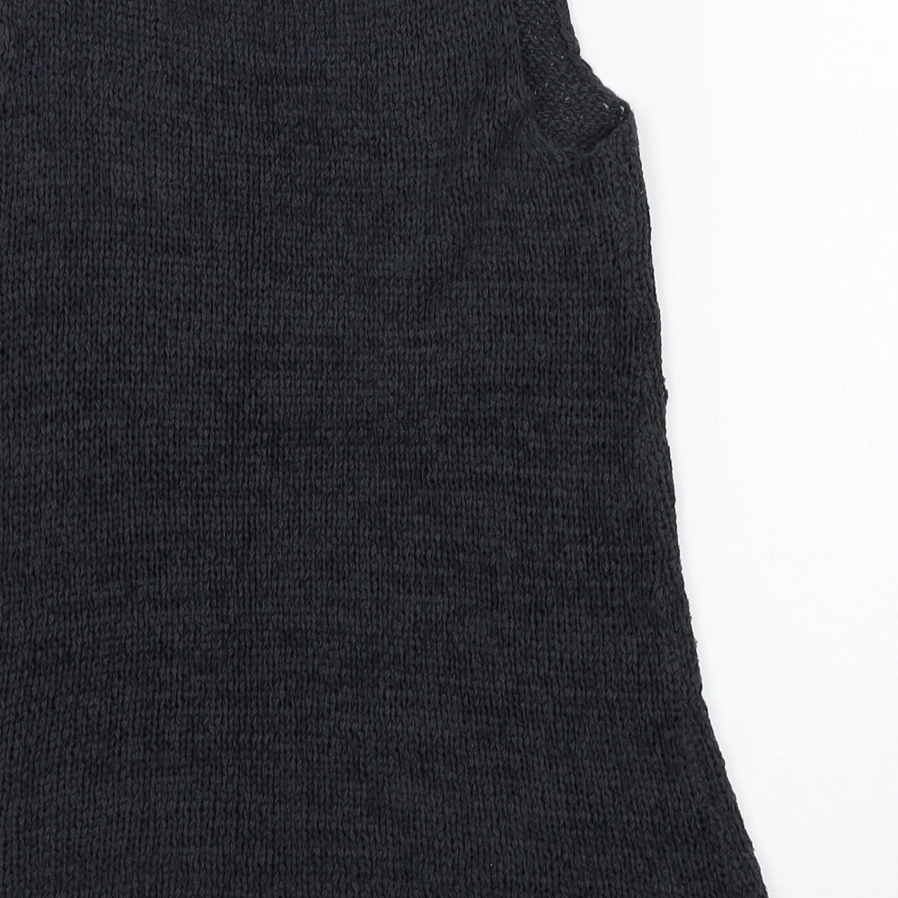 Divided Womens Grey Knit Basic Tank Size 6