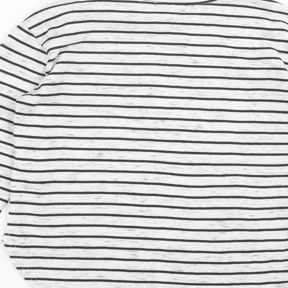 Primark Womens Grey Striped Pullover Sweatshirt Size 10