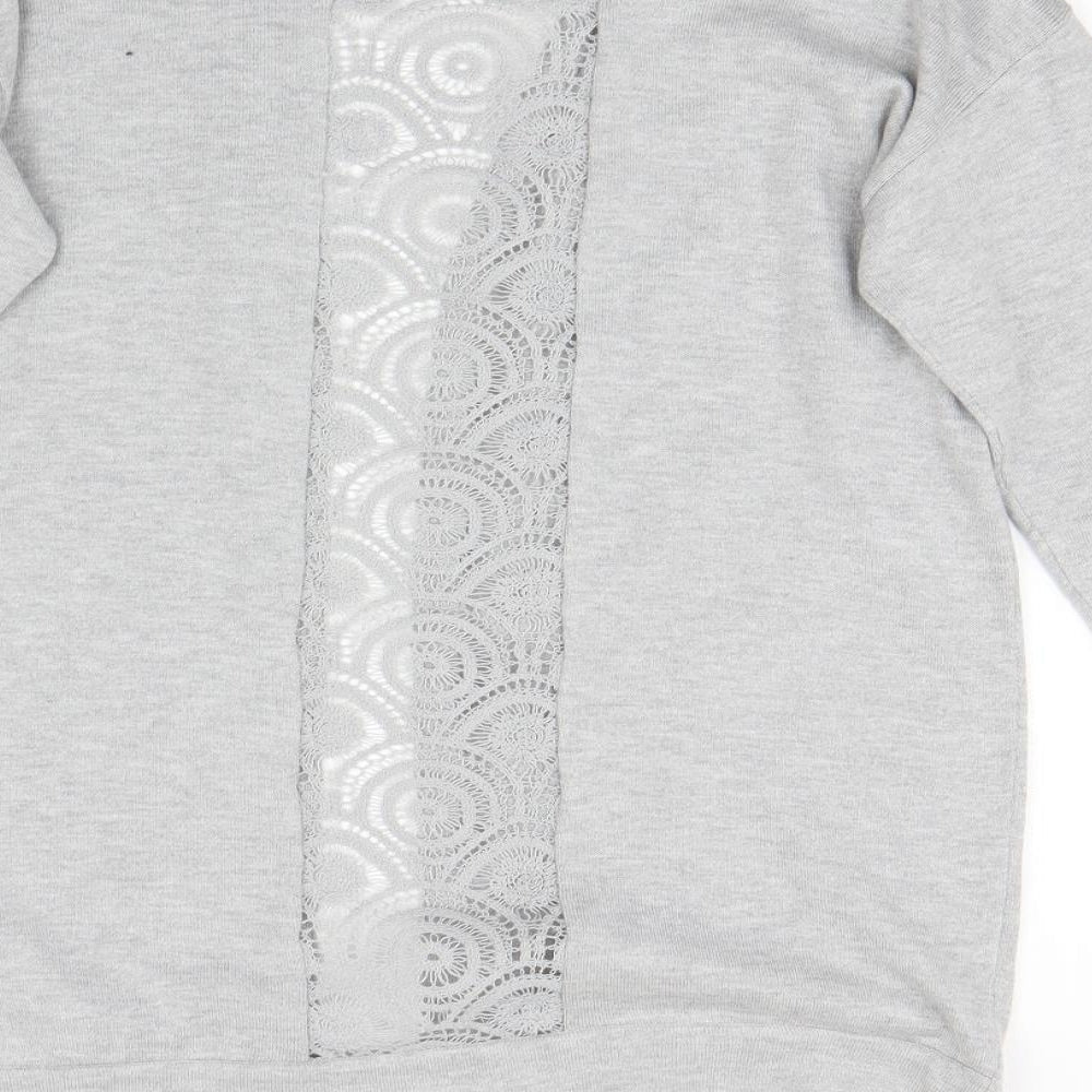 Dorothy Perkins Womens Grey Knit Cardigan Jumper Size 10