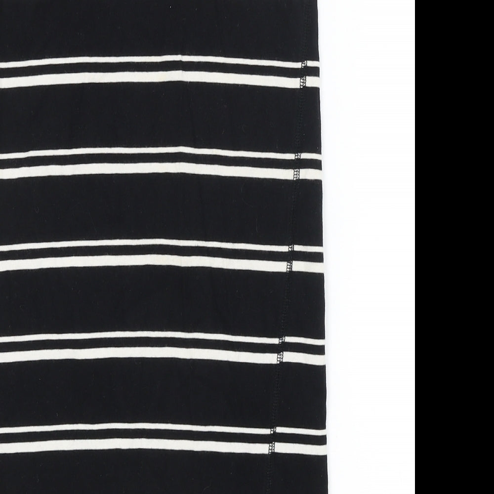 River Island Womens Black Striped A-Line Skirt Size 10