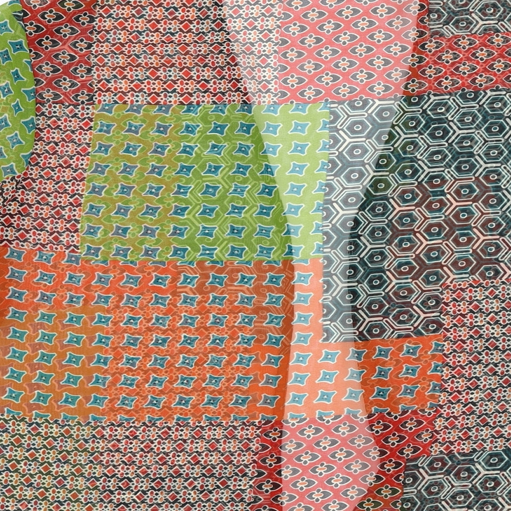 Label Be Womens Red Geometric Cardigan Jumper Size 14