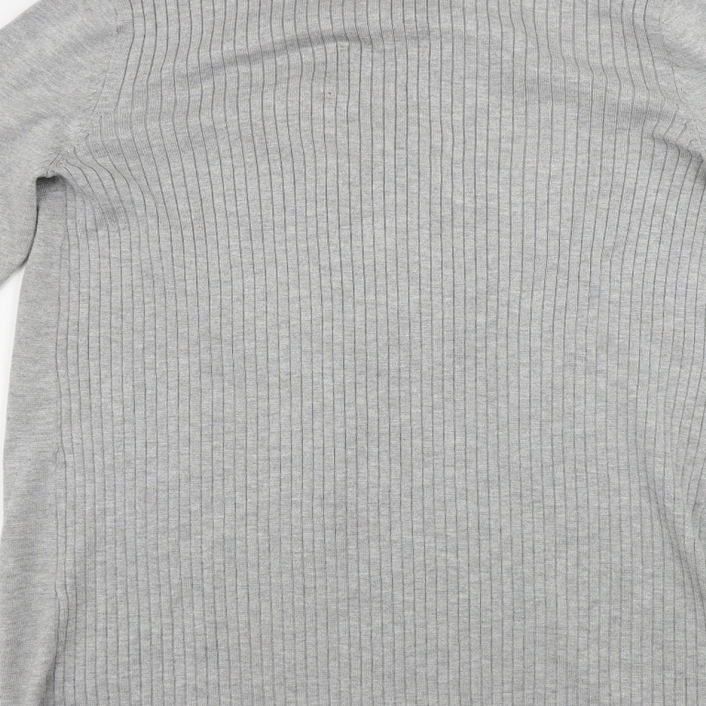 M&Co Womens Grey Cardigan Jumper Size 10