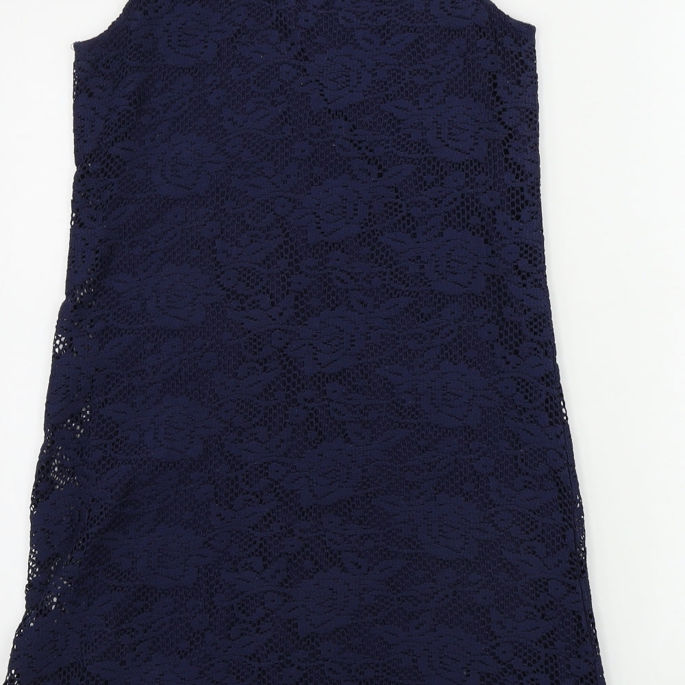 George Womens Blue A-Line Size 8