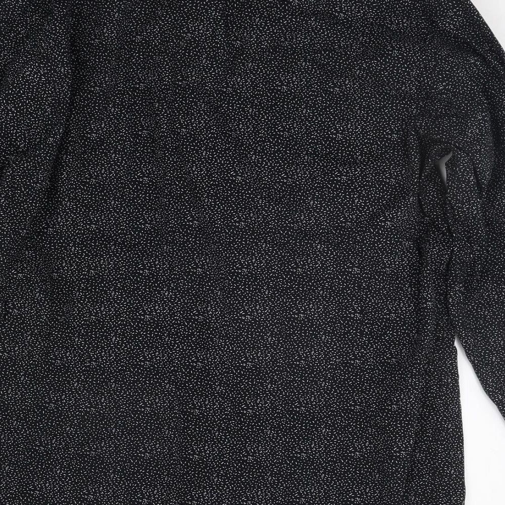 Cedarwood State Mens Black Polka Dot Button-Up Size 16