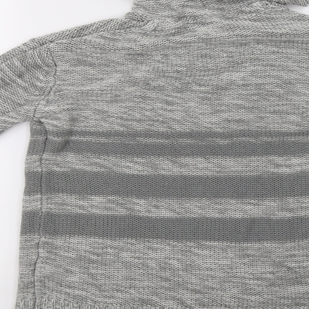 mrp Womens Grey Knit Pullover Hoodie Size M
