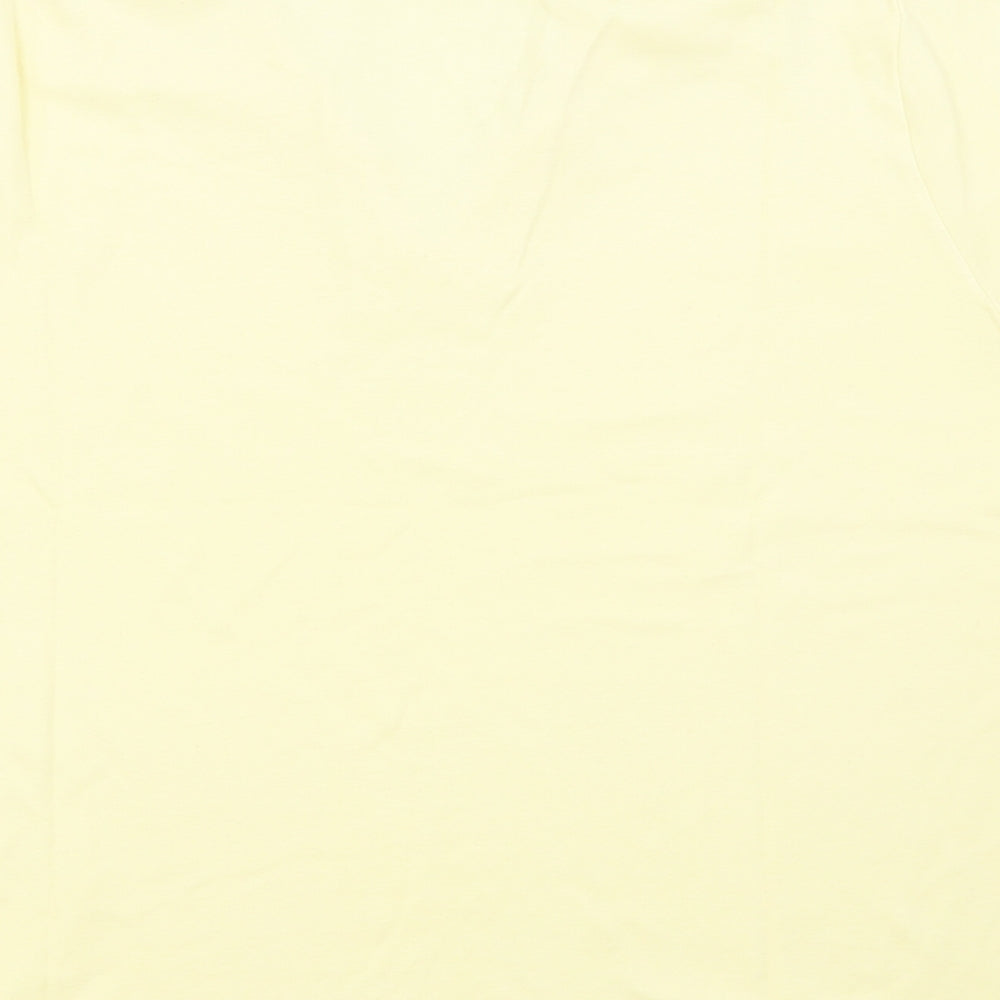 EWM Womens Yellow Basic T-Shirt Size 14