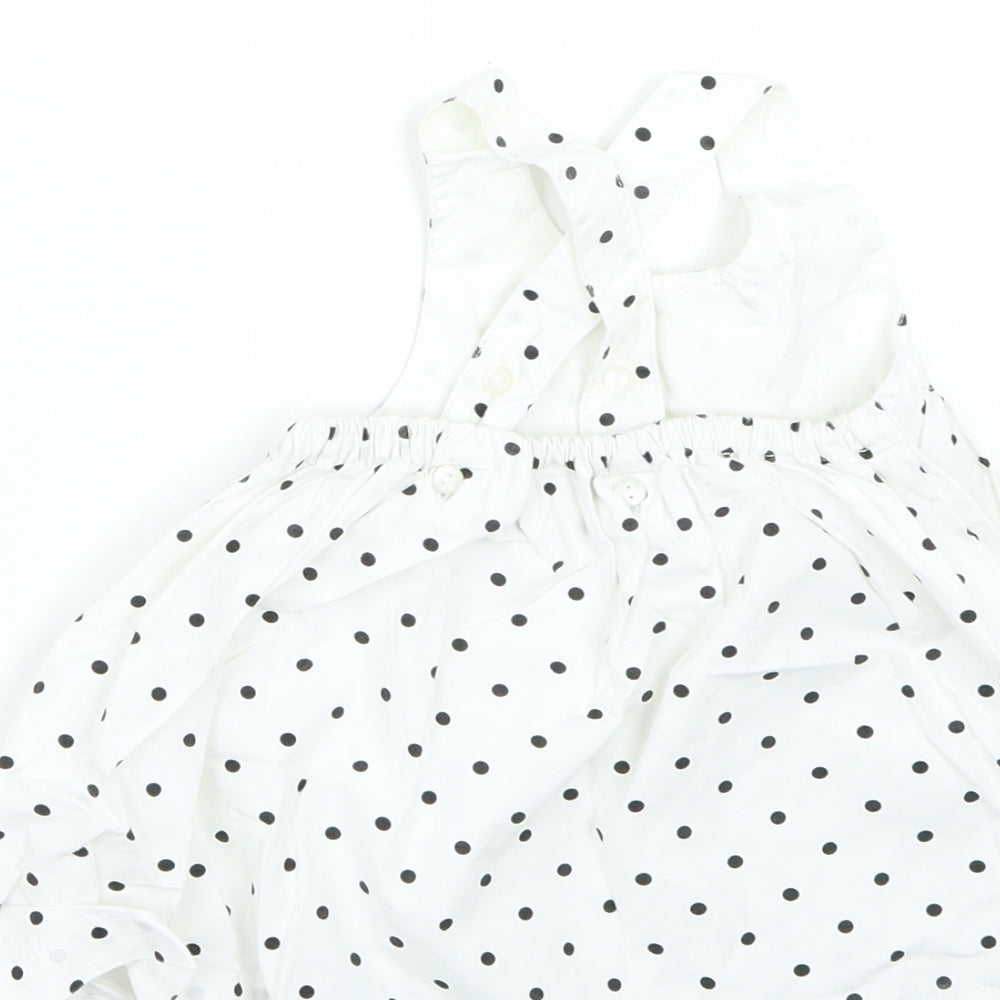 H&M Baby White Polka Dot Fit & Flare Size 3-6 Months