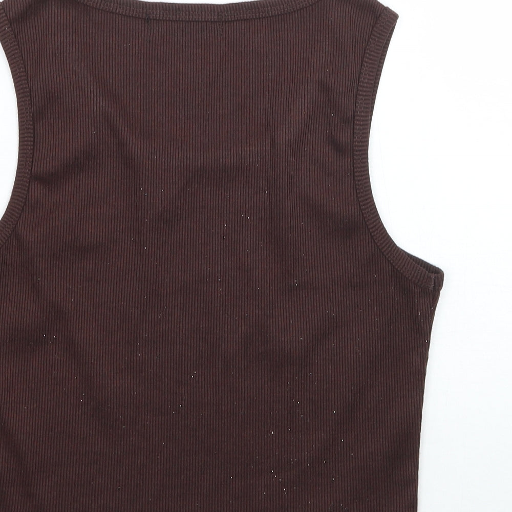 SheIn Womens Brown Basic T-Shirt Size XS