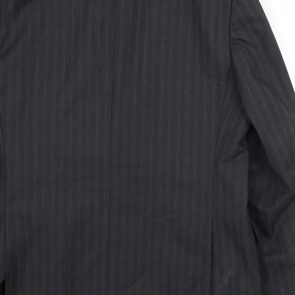 Austin Reed Mens Grey Striped Jacket Suit Jacket Size 40
