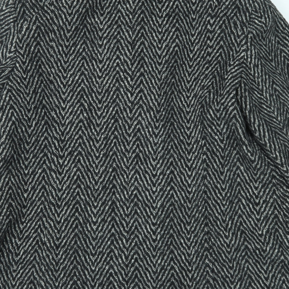 EWM Womens Grey Overcoat Coat Size 16