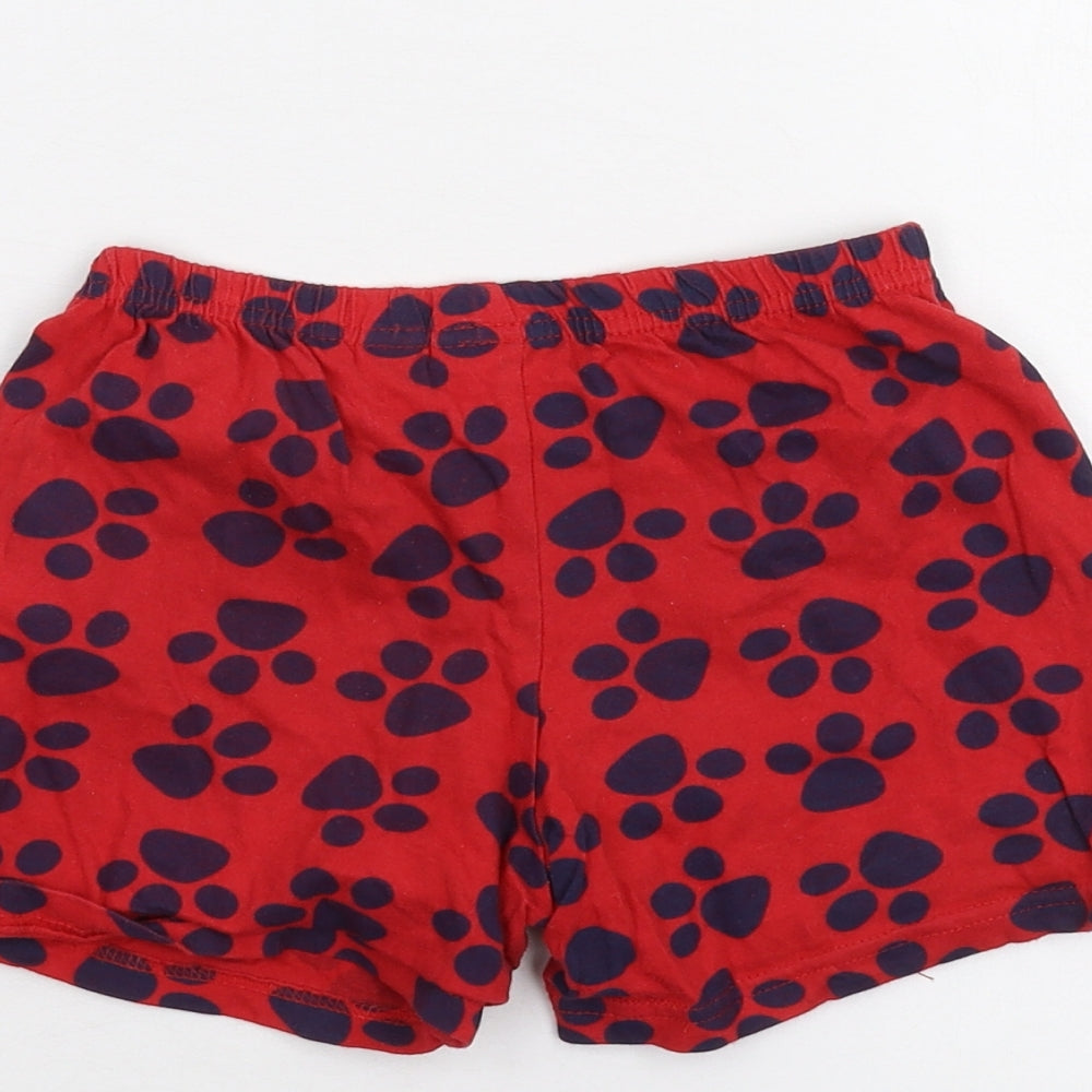 Nickelodeon Girls Red Sweat Shorts Size 5-6 Years