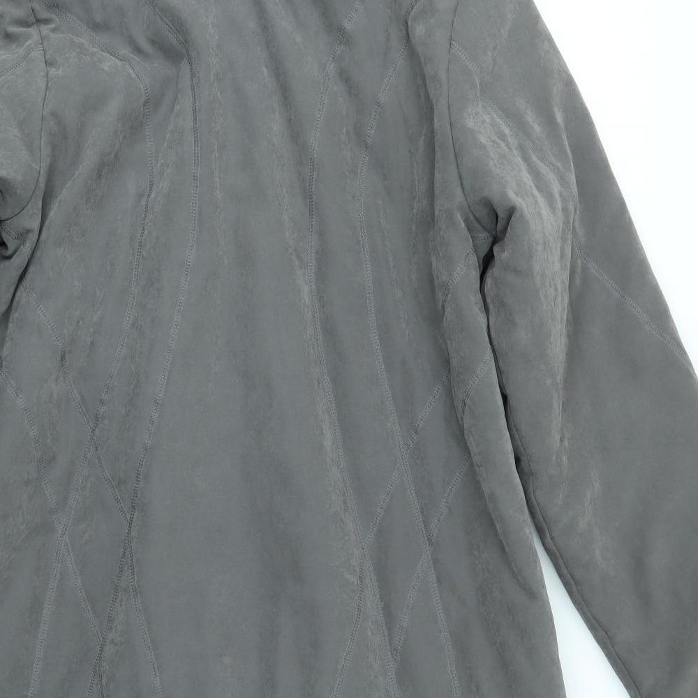 DAVID BARRY Womens Grey Overcoat Coat Size 14