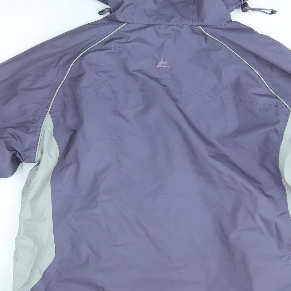 ONE VALLEY Womens Purple Rain Coat Coat Size M